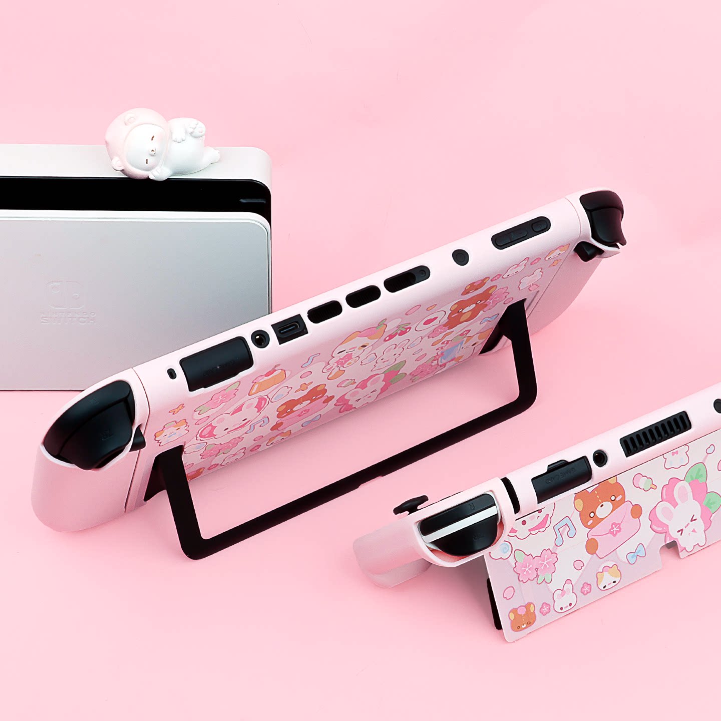 스위치 Ns Oled용 보호 케이스 오리지널 벚꽃 토끼 - Gaming Accessories In China 리뷰 및 가격