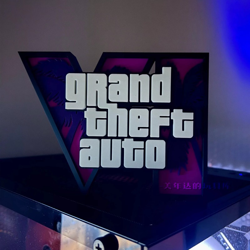 3D GTA 6 그랜드 테프트 오토 로고 스탠드, 창의 - Accessories For Your Gaming Room 리뷰 및 가격